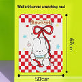 Cartoon cat scratch board wall felt scratch pad in Happy Kitten pattern for pets