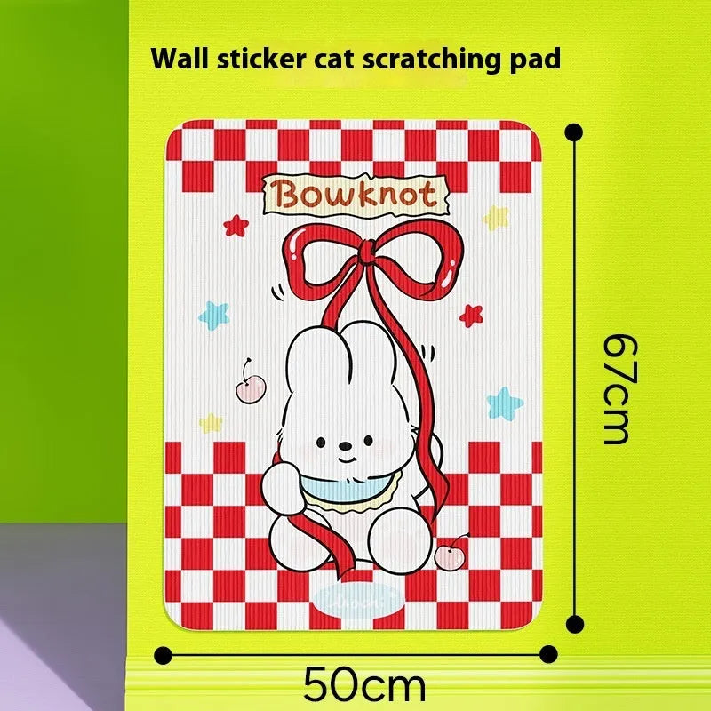 Cartoon cat scratch board wall felt scratch pad in Happy Kitten pattern for pets
