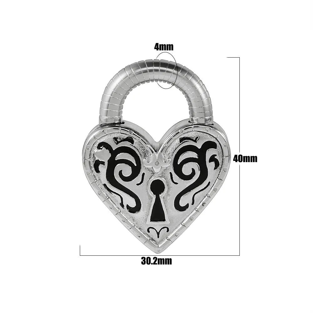 Heart-shaped stainless steel earrings with electroplated gold or steel colour finishes