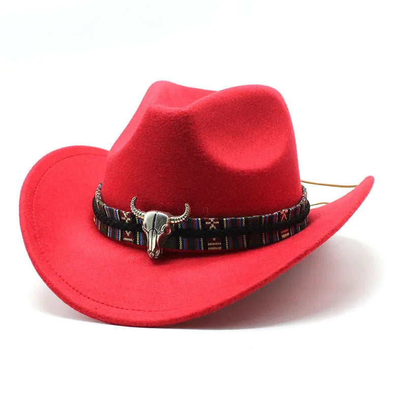 Western cowboy hat with bell crown on head, showing adjustable 56-58cm fit in army green colour.
