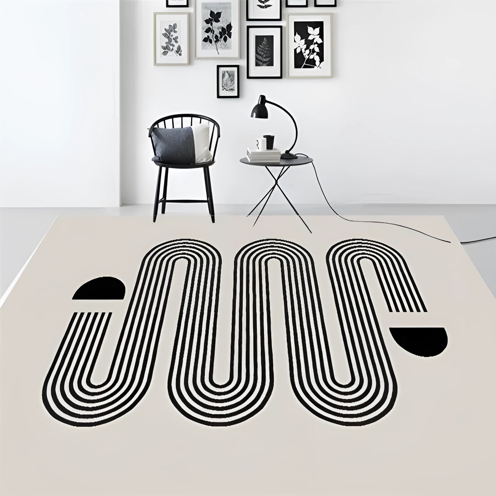 Blended geometric pattern large area mat for living room floor, available in multiple sizes including 160x230cm