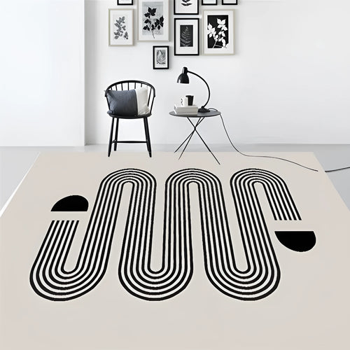Blended geometric pattern large area mat for living room floor, available in multiple sizes including 160x230cm