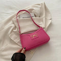 PU leather Western style baguette shoulder bag with bow detailing in six colour options