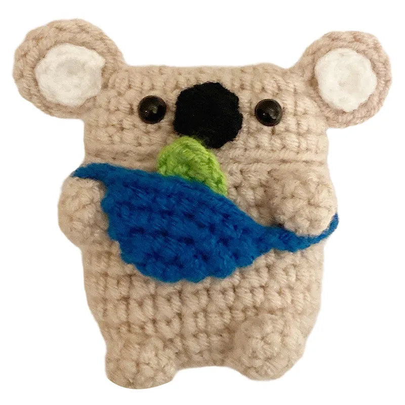 Handmade knitted backpack koala bear design protective sleeve for Apple AirPods charging case