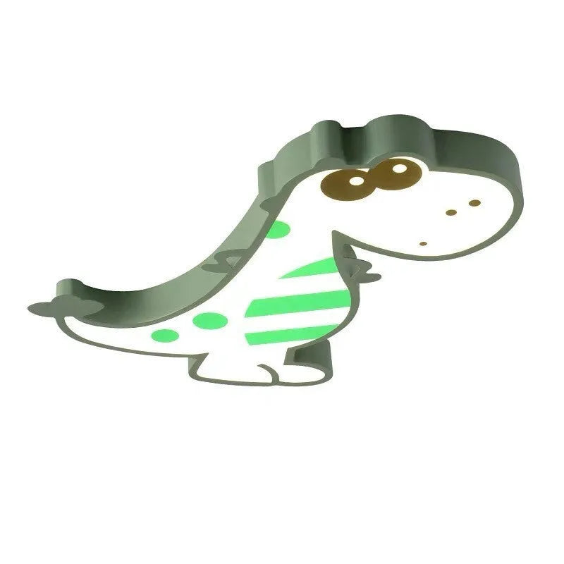 Cartoon dinosaur design ceiling light with white shade and dimmable function