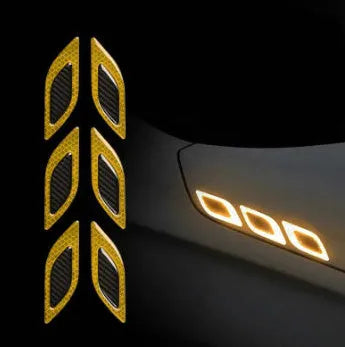 Blue 17mm wide reflective resin car bumper strips for universal vehicle fit