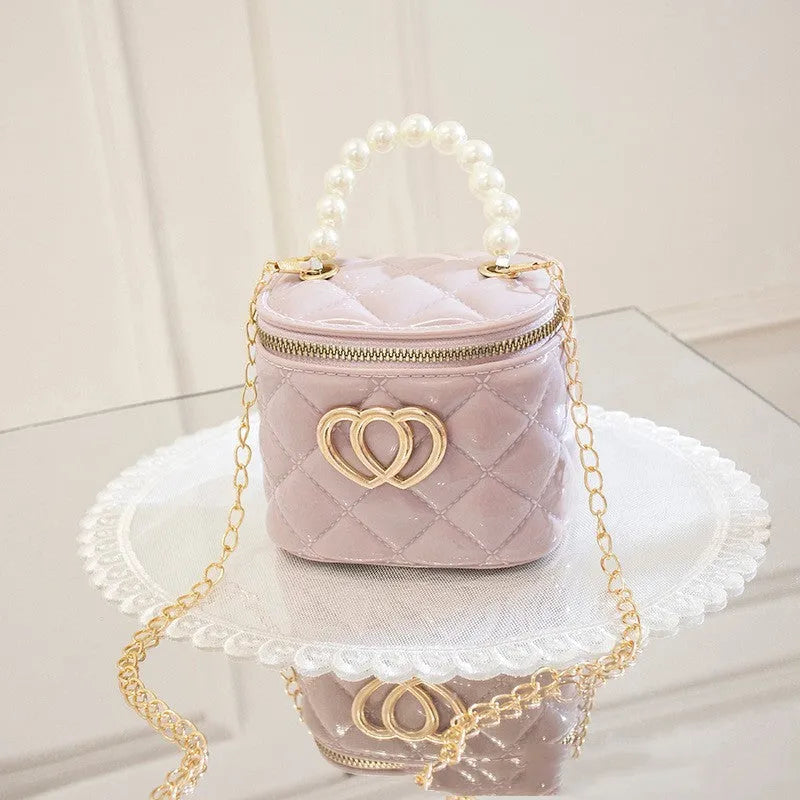 PVC bucket gel bag with heart pattern in various colour options