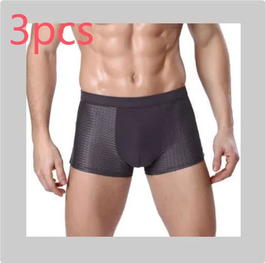 Men's modal U-convex boxer briefs in multiple colours on a white background