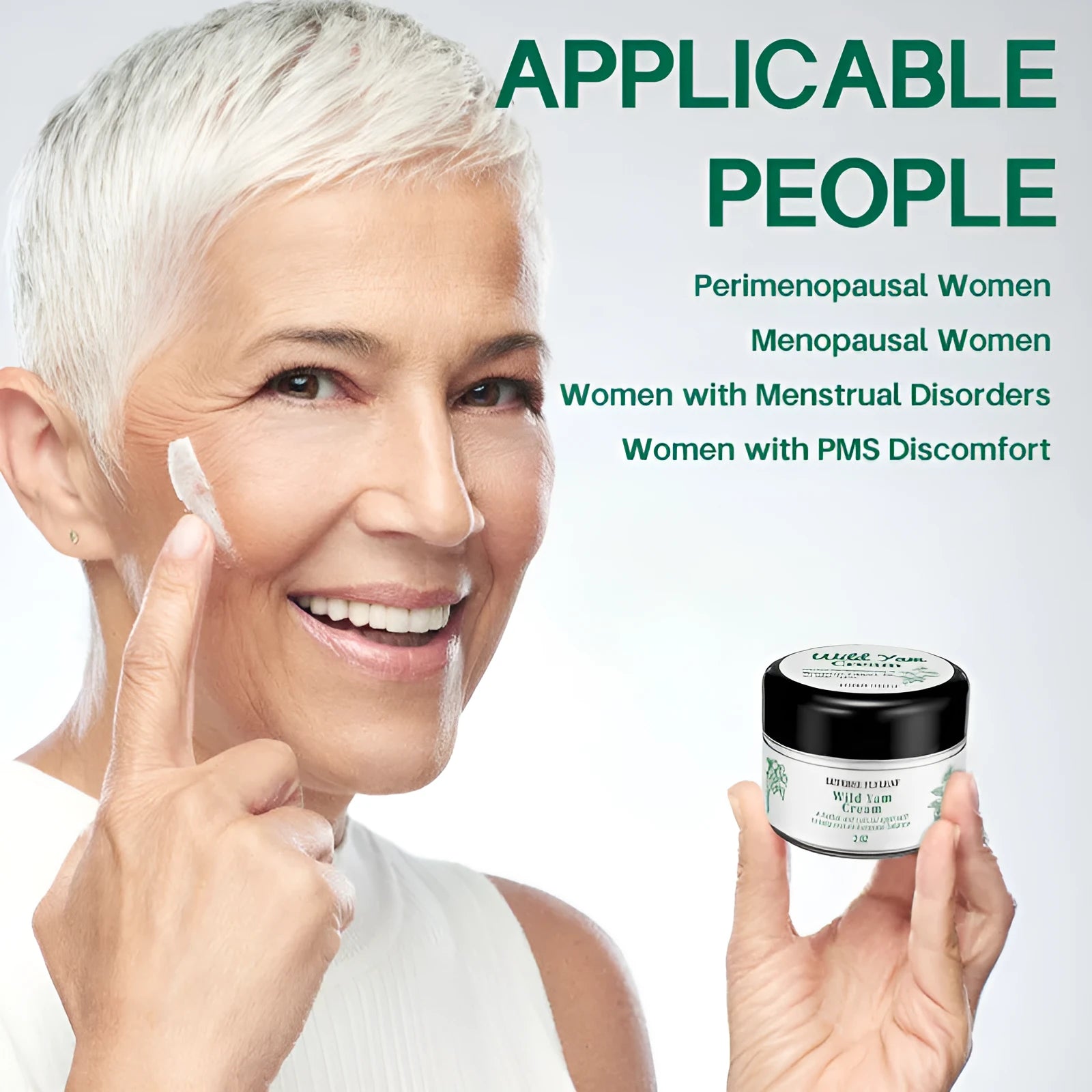 2 OZ jar of herbal wild yam moisturising face cream for wholesale supply