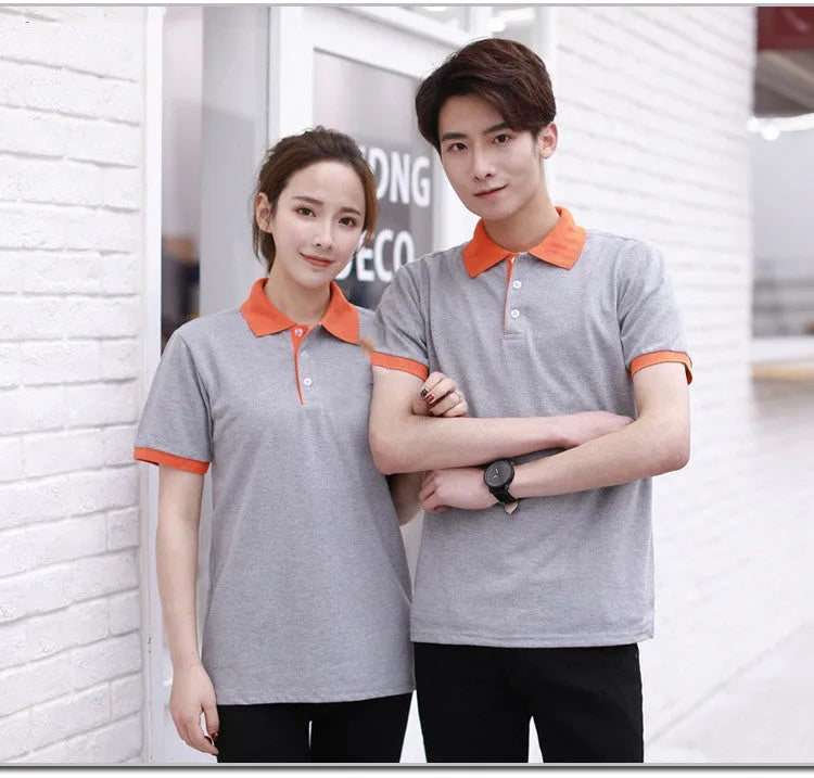 Men's short sleeve cotton-polyester blend polo shirt in simple style, available in multiple colours, Asian sizing.