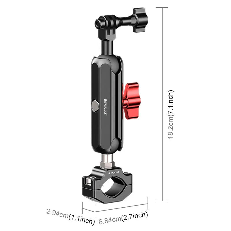 Motorcycle CNC bracket aluminium alloy pipe clamp for sports camera mounting on handlebars