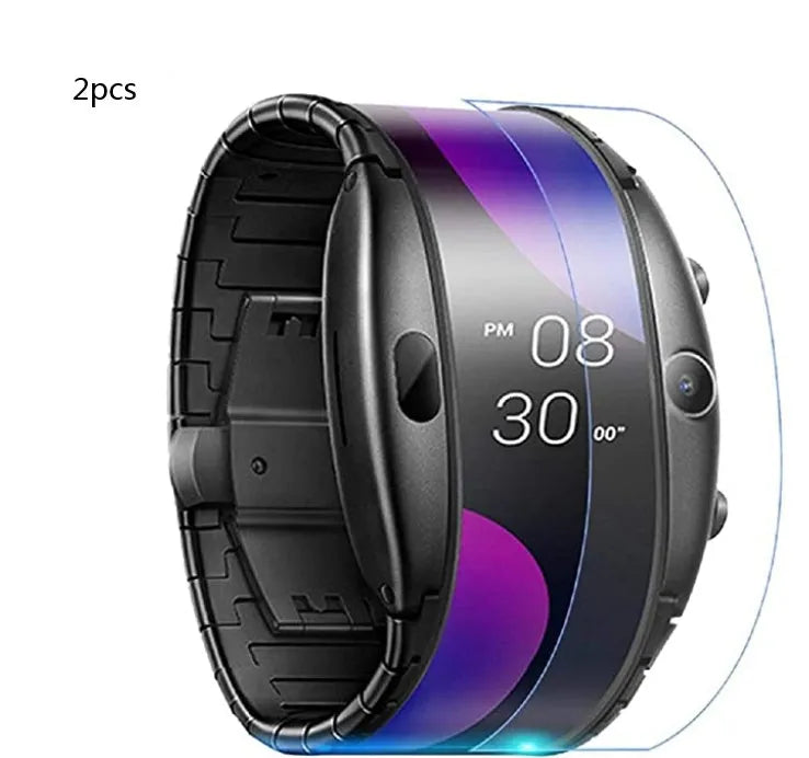 Transparent bracelet watch tempered film screen protector with oleophobic coating