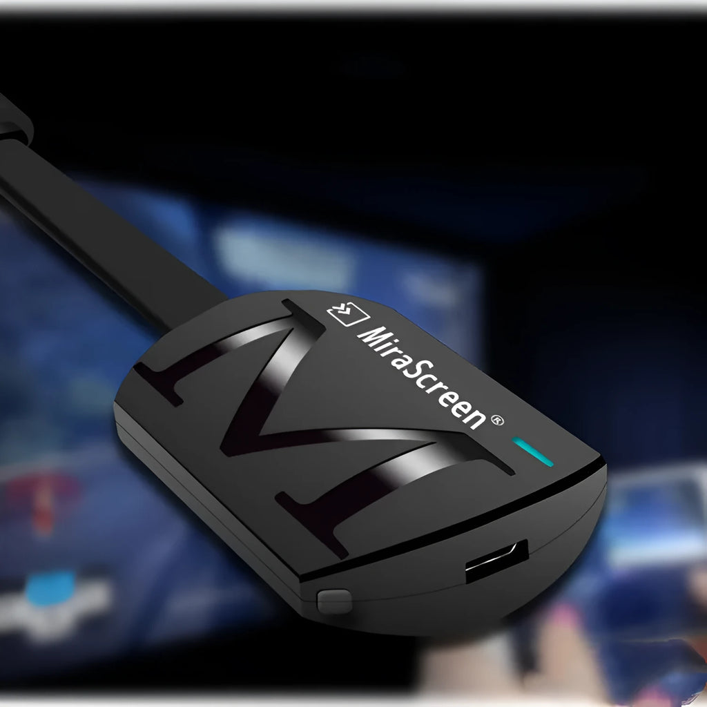 Black smartphone TV dongle adapter measuring 52mm with USB and HDMI connectors