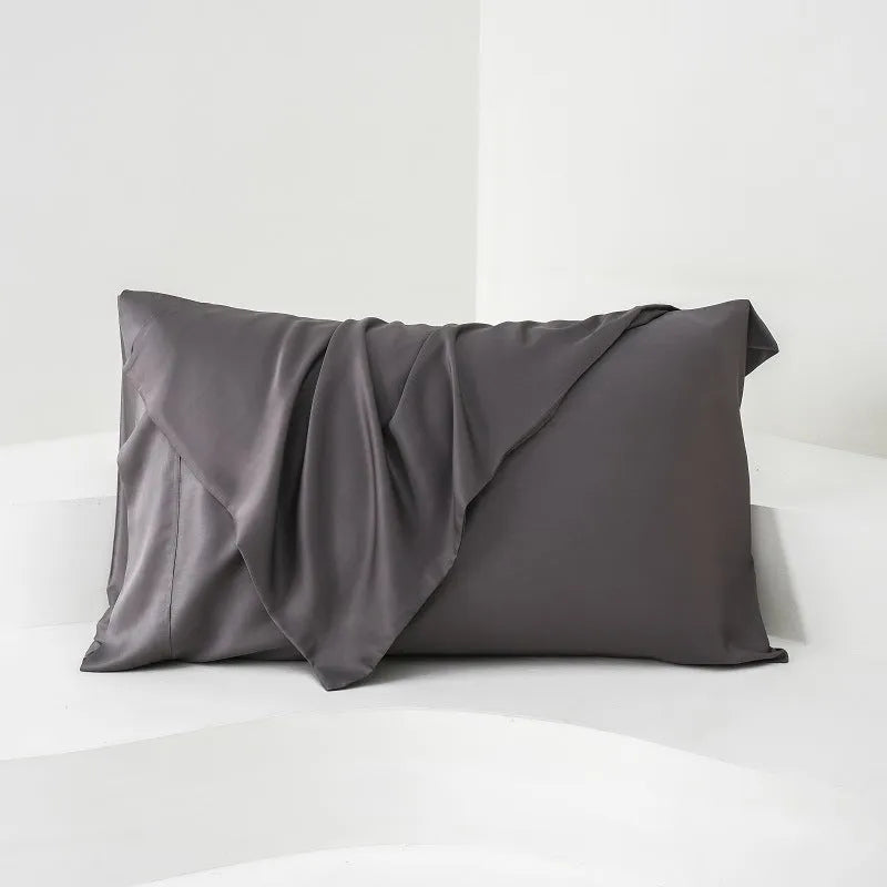 Pair of bamboo fiber satin pillowcases 50x77cm in modern simplicity style