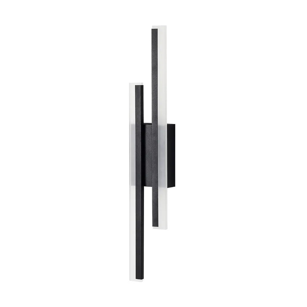 Gold double line wall lamp with modern design for staircase background lighting
