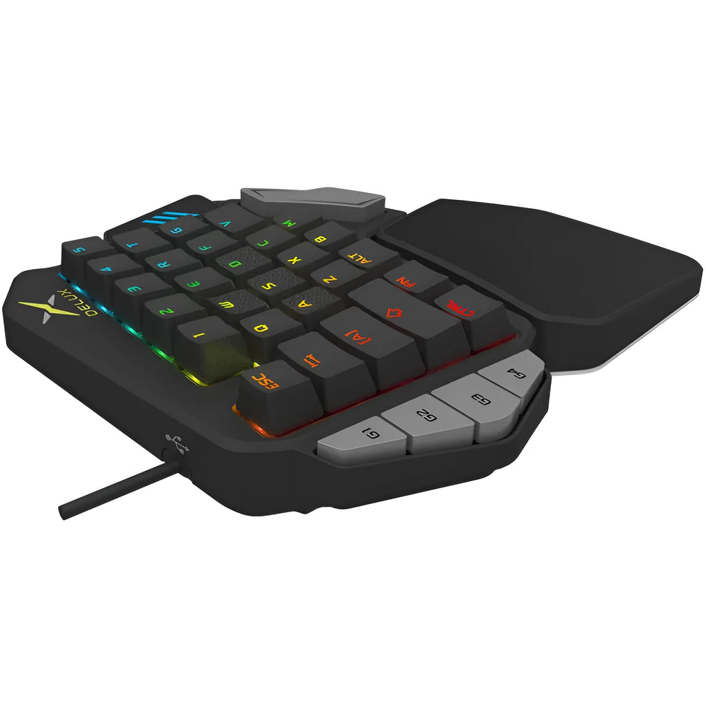 T9X Jedi Gun God one-handed mechanical keyboard in black with wired USB connection for PC gaming