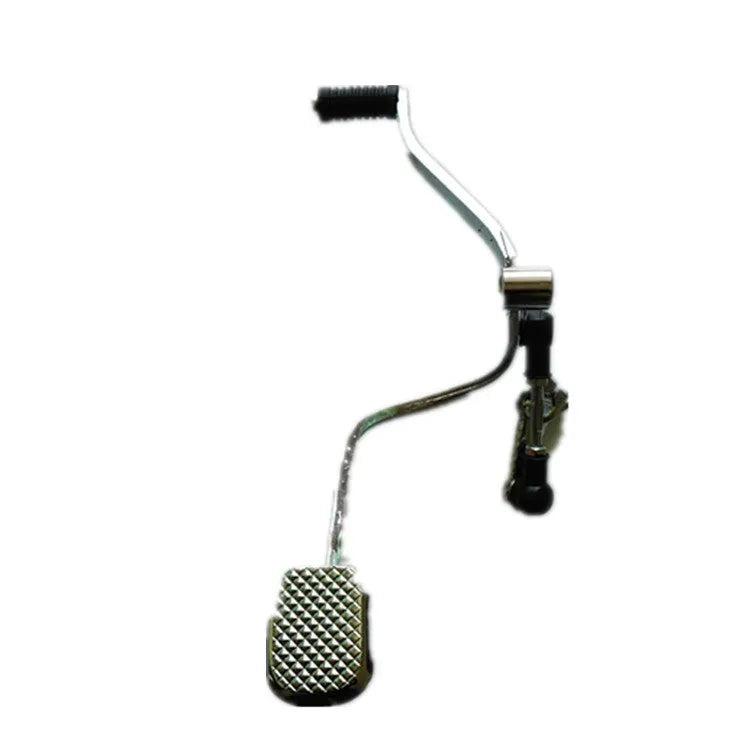 Steel motorcycle gear lever for GS125 model, showing coarse and fine teeth step design, length 300mm.