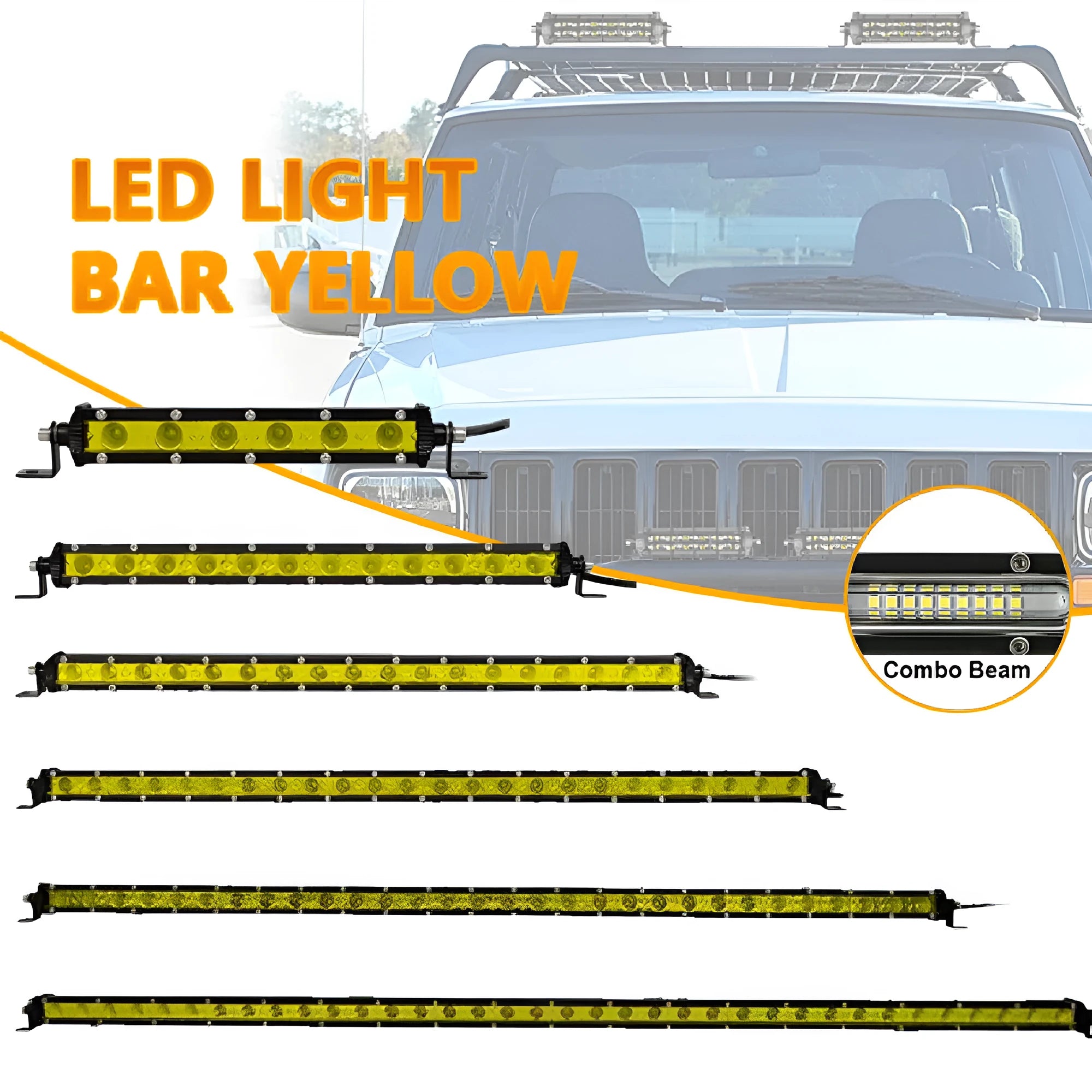 25 inch single row aluminium LED light bar with mounting brackets for vehicles