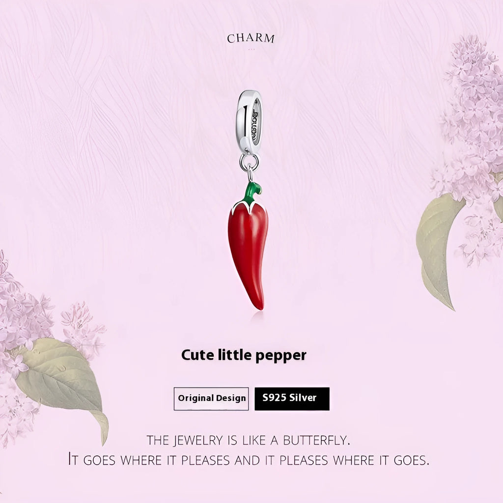 Korean style S925 sterling silver pendant with a leaf shape and electroplated BSC461 colour finish