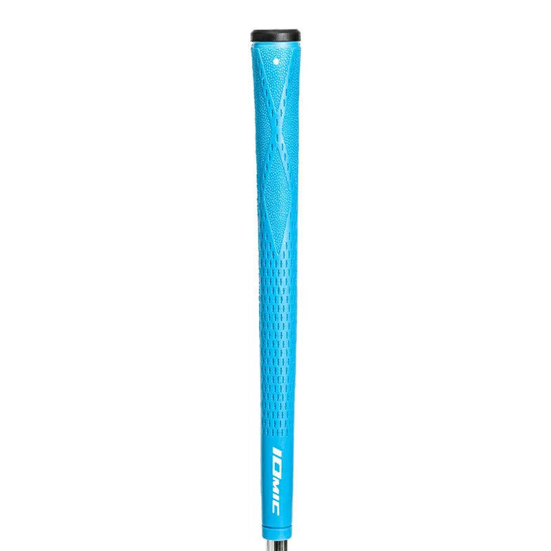 TPE and TPR material golf club grip shown in assorted colours including pink, red, blue, and black with coloured heads.