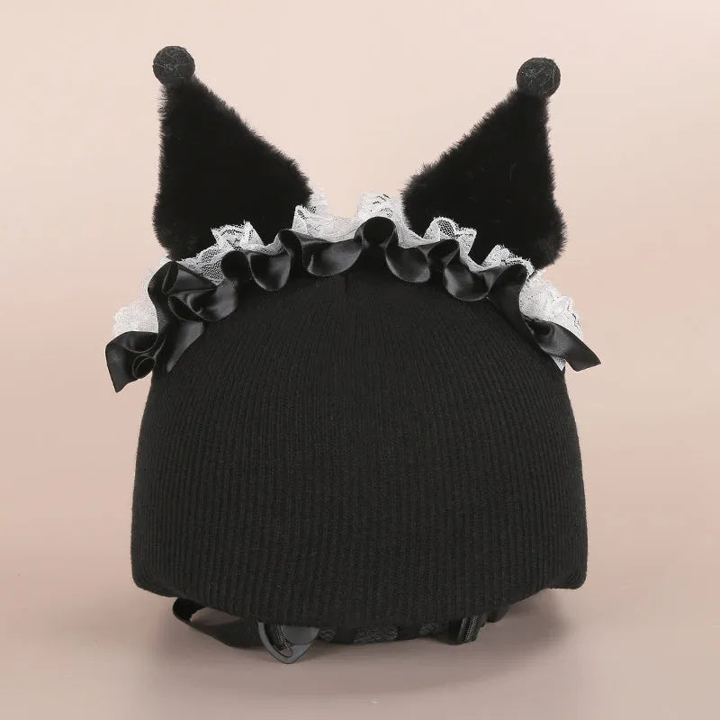 Child's plush cartoon character helmet cover and hat set in soft fabric, shown in medium size.