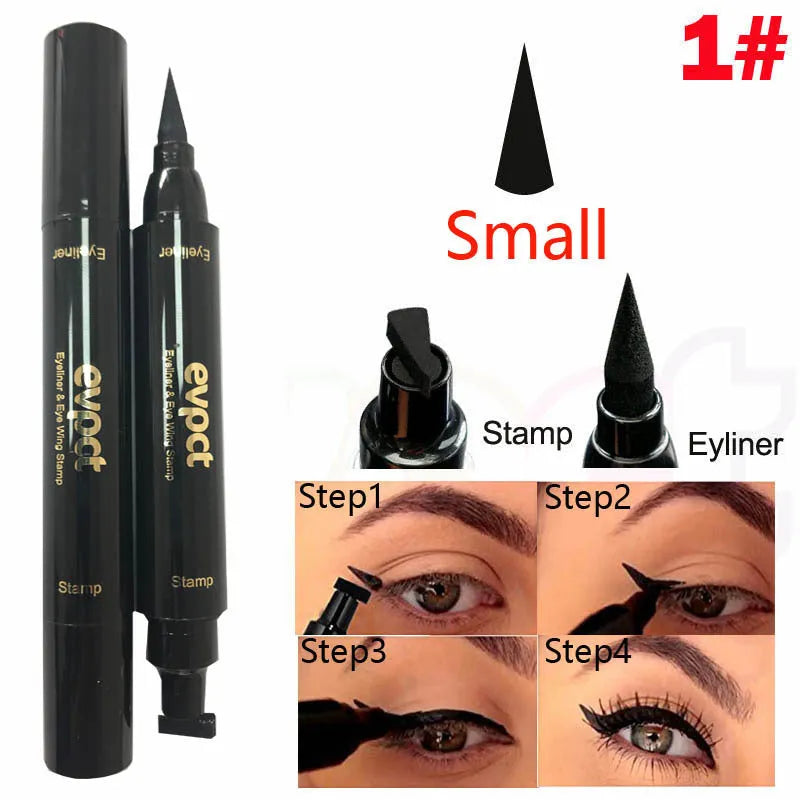 Evpct double colour seal eyeliner pen 15.5g in brown, green, pink, purple, blue, red, and black shades