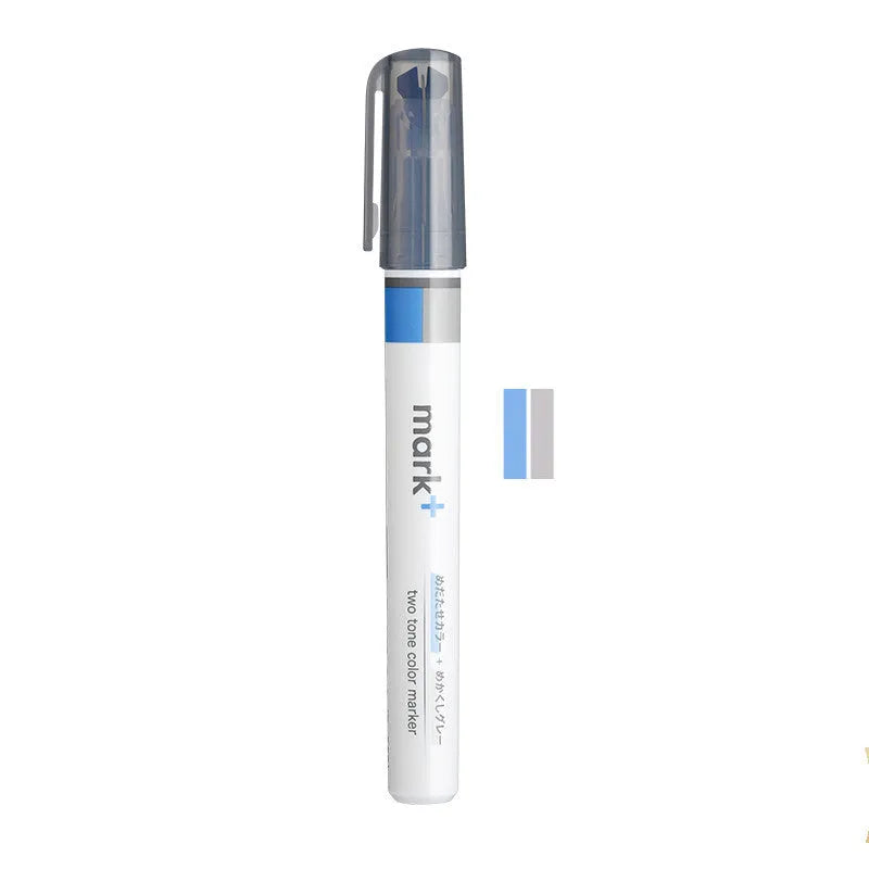 Mark+ series fibre-tipped colour marker pen in green, grey blue, grey pink, grey yellow, pink, or yellow.