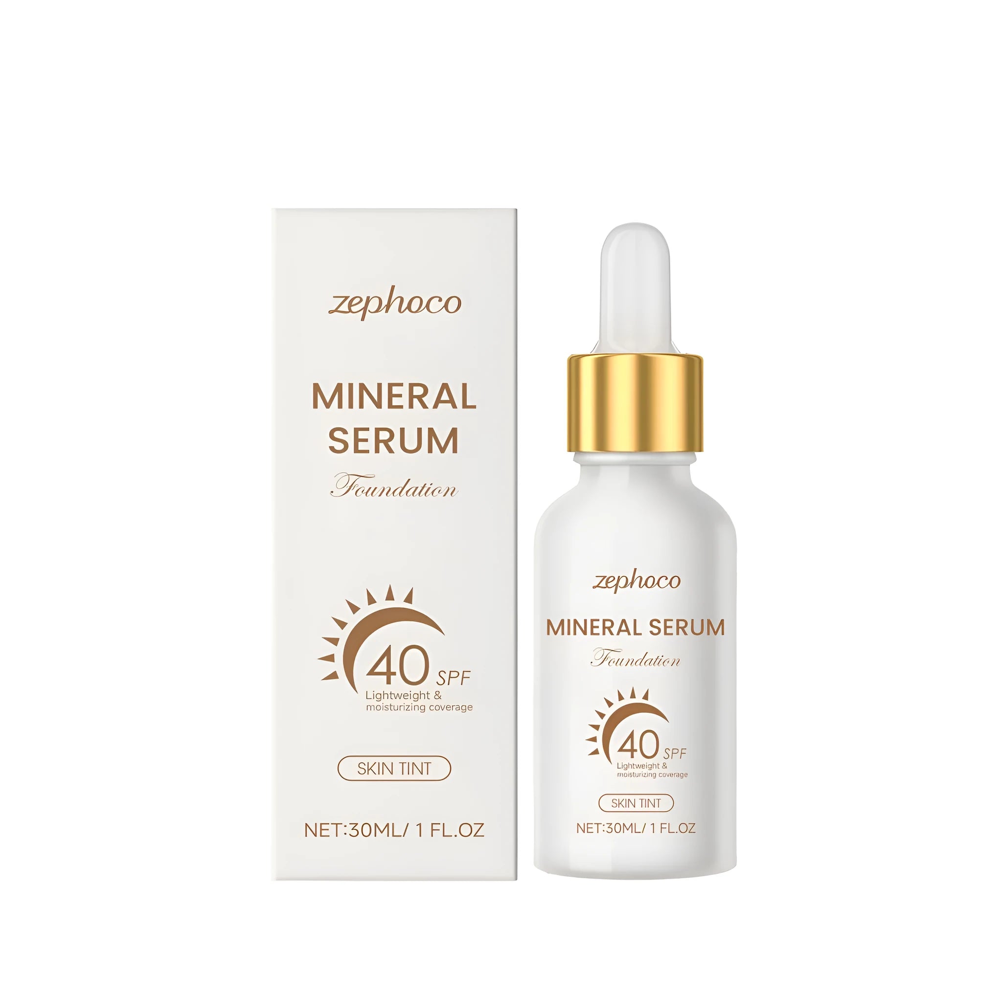 30ml liquid foundation bottle with sunscreen protection containing Centella asiatica extract