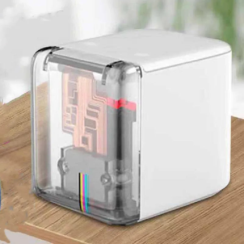 White handheld production date printer with 1-15mm range and 15mm height, 72x51x68mm