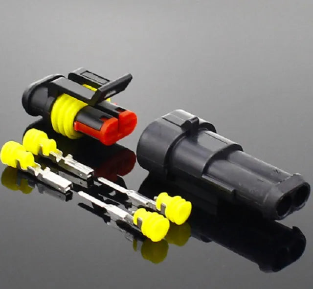 Xenon lamp car waterproof wiring harness connector 2 pin plug and socket set