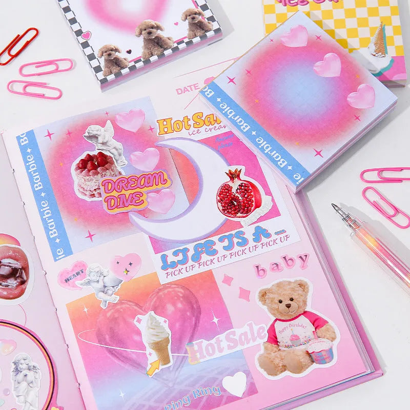 Time Series Korean notes simple ins can tear message note paper pad with 90 sheets rectangle shape