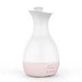 Pink and white ultrasonic aromatherapy humidifier with colourful LED night light and 200ml water tank