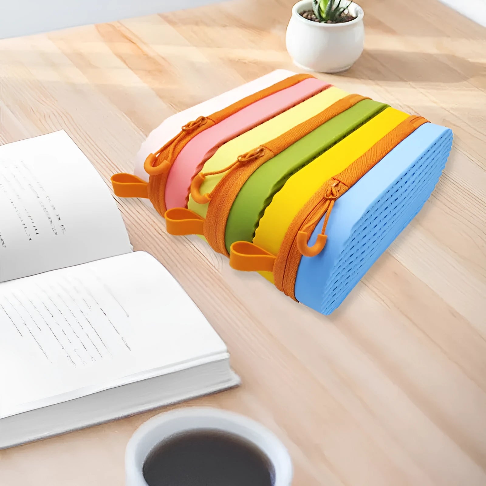 Silicone glasses case with long handle in various colour options measuring 200x80x50mm