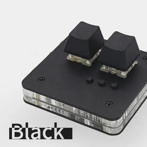 Mini wired USB keyboard in black with multimedia function keys and a compact plastic design.