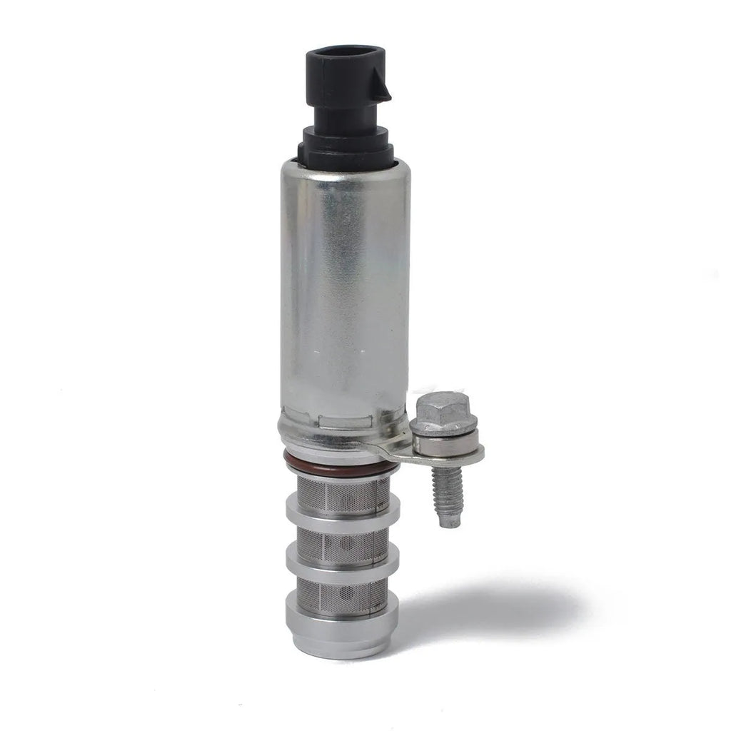 A pair of metallic VVT oil control solenoid valves for Buick and Chevrolet vehicles.