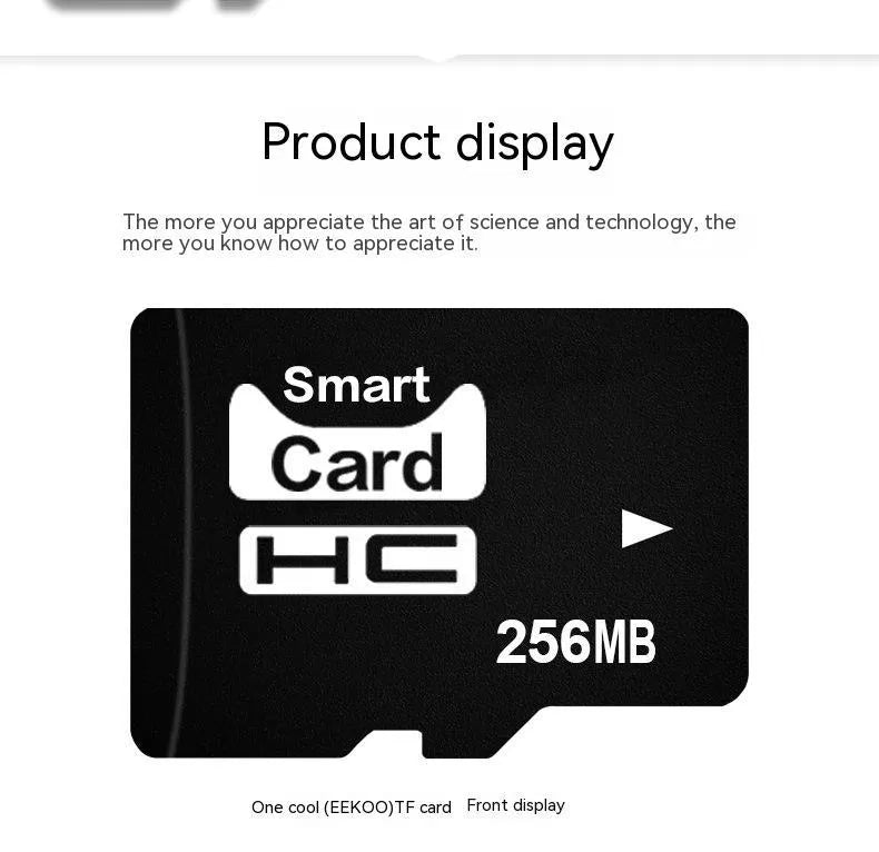 256MB TF memory card with integrated mini speaker, 11mm by 15mm size.