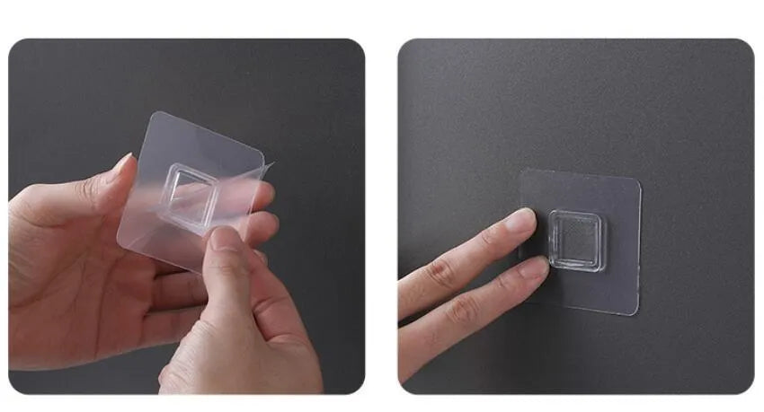 Blue automatic toothpaste dispenser made of ABS plastic mounted on a bathroom wall.