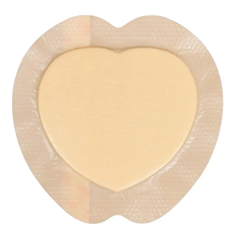 Large skin colour silicone bedsore dressing with adhesive backing for pressure ulcer care