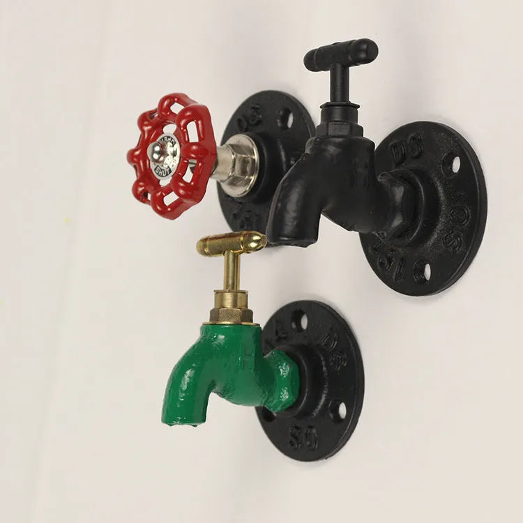 Metal wall hook with water pipe style design and polishing finish in available colour options
