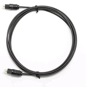 OD2.2 thick PVC jacketed digital optical audio cable (TOSLINK) with connector.