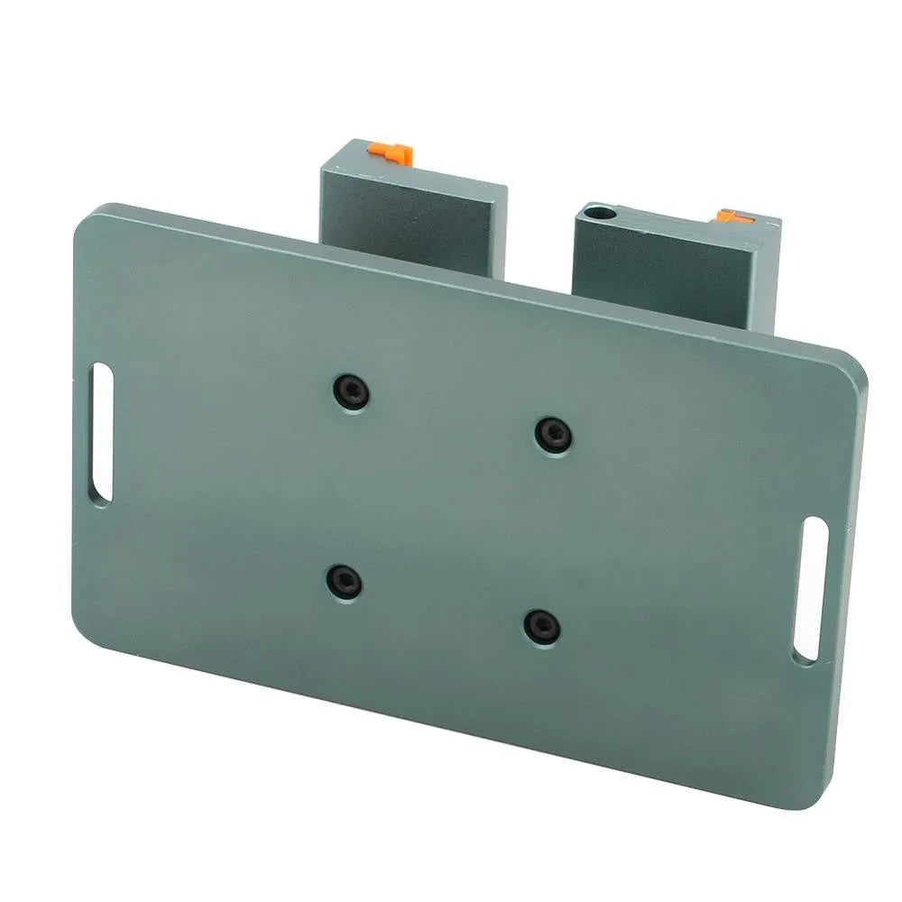 General mobile phone repair fixture with adjustable arms and a demolition crowbar tool on a white background.