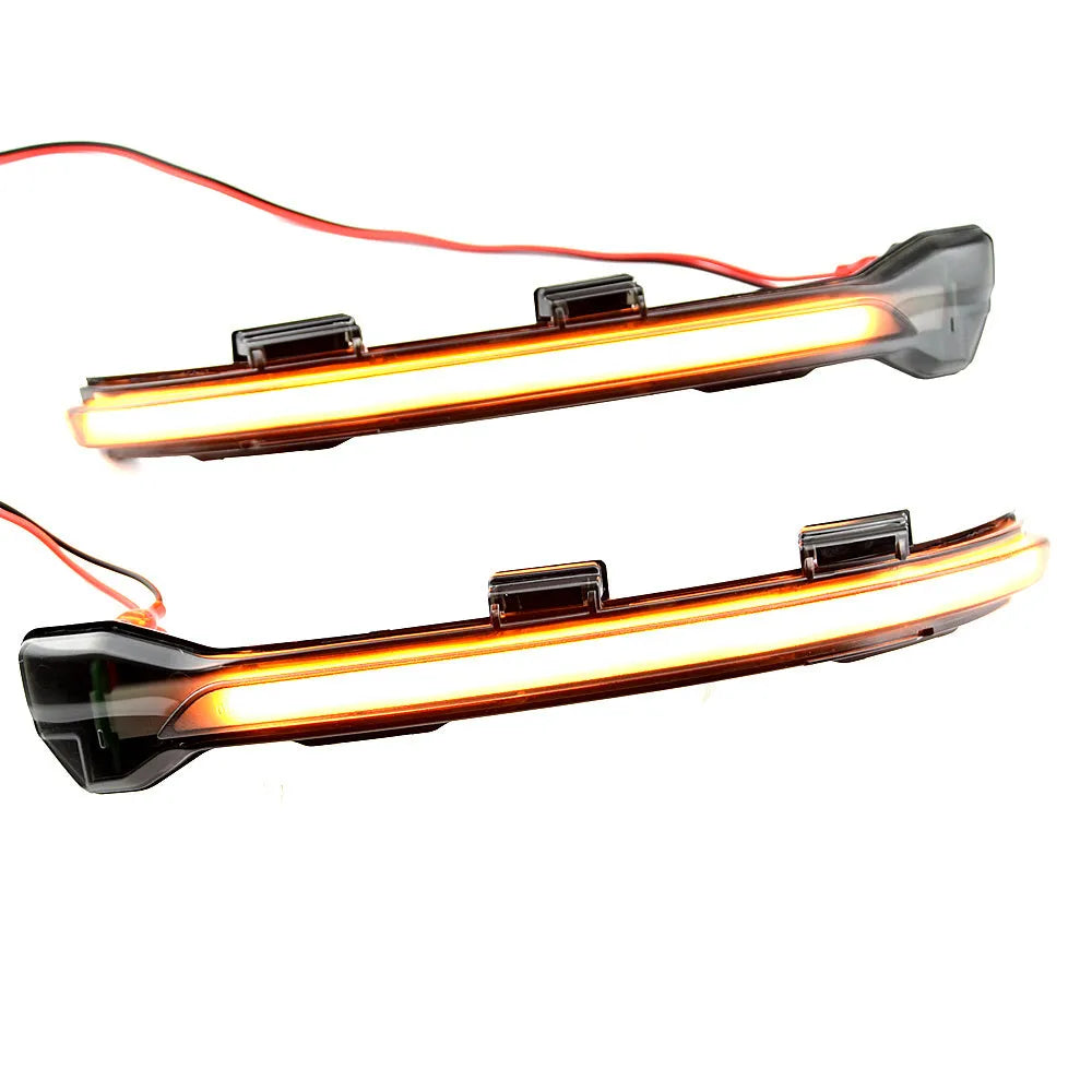 Car reversing mirror turn light LED for Volkswagen MK7 GTI R GTD with dynamic blue scanning and amber indicator, pair