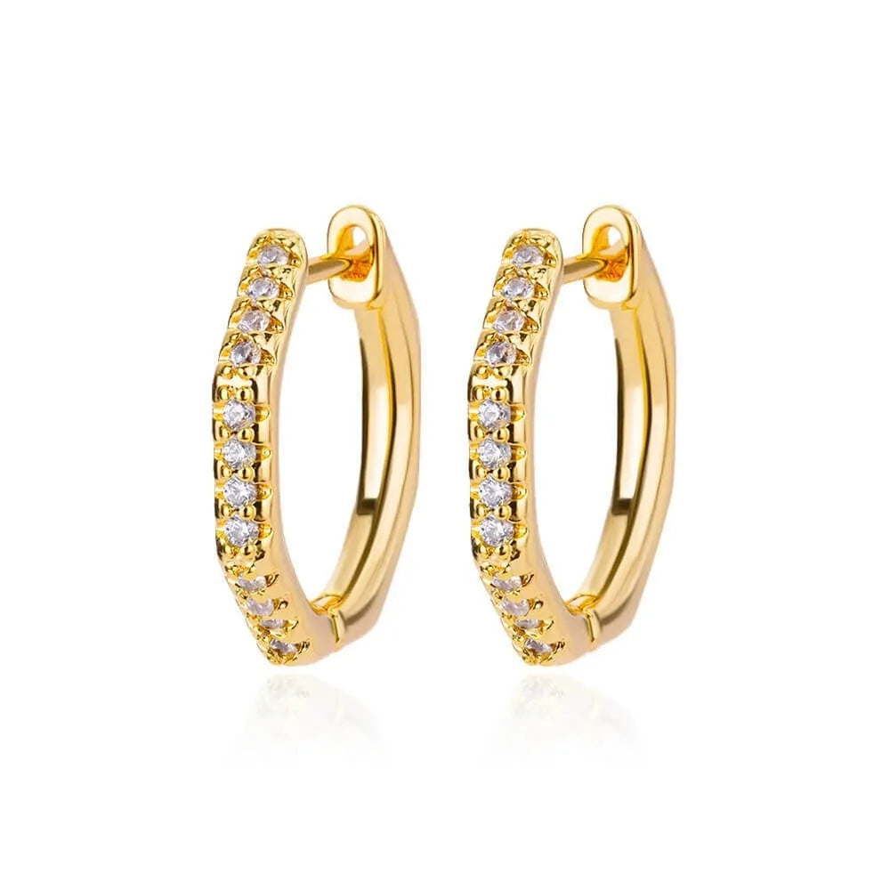 Women's geometric butterfly earrings with diamond treatment in copper with heart and star shapes