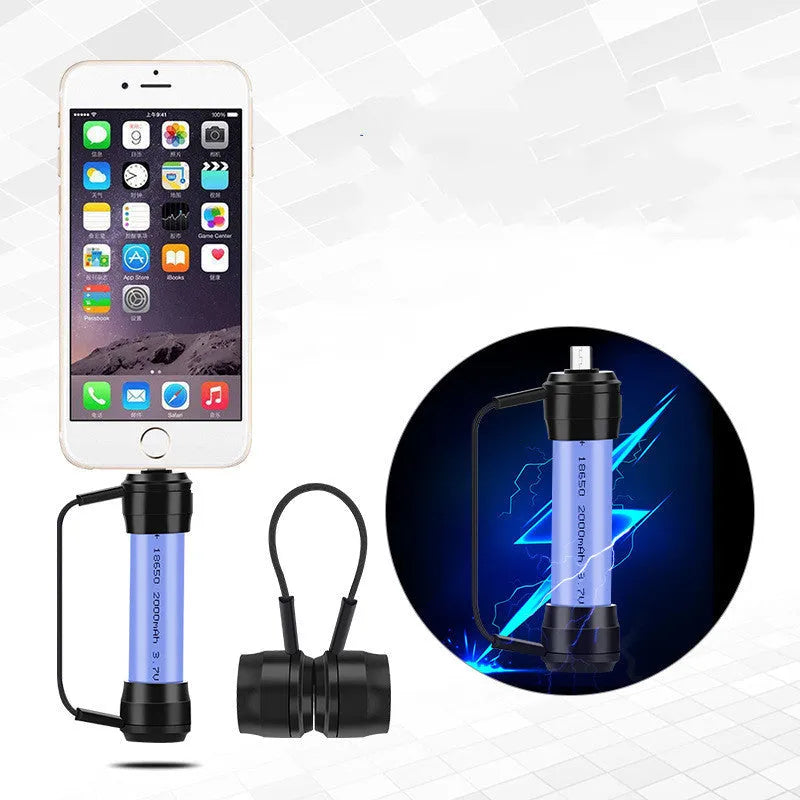 Mini keychain emergency charger for mobile phones with USB charging port