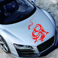Dragon design car body sticker for front end modification in PET material measuring 50x36cm