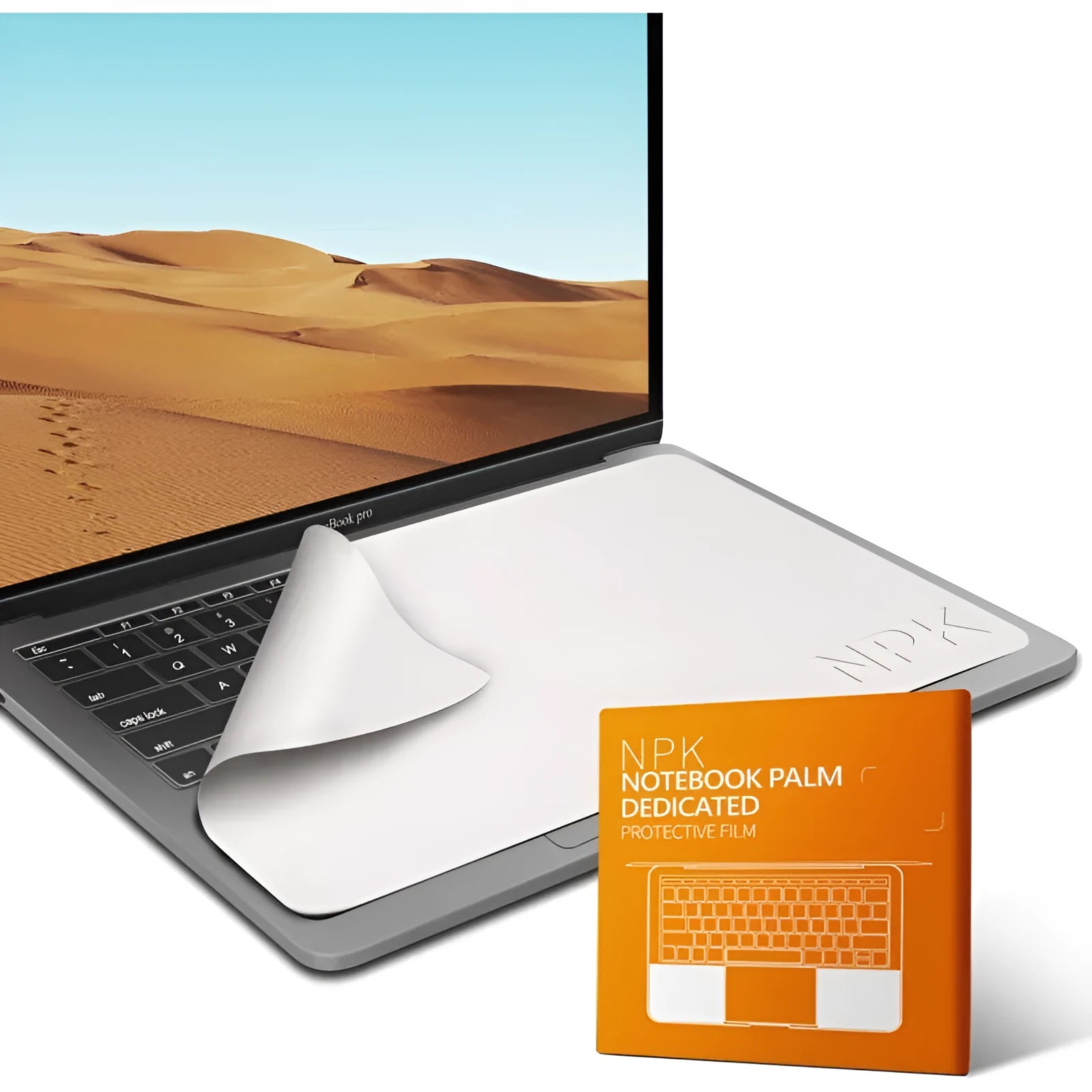 Grey keyboard dust cloth covering a laptop keyboard, universal size for dustproof protection