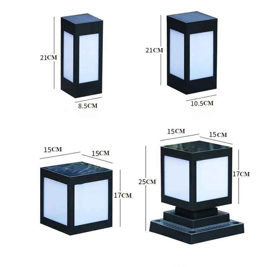 Solar-powered LED garden light in a UK garden setting, showing waterproof design and light emission.
