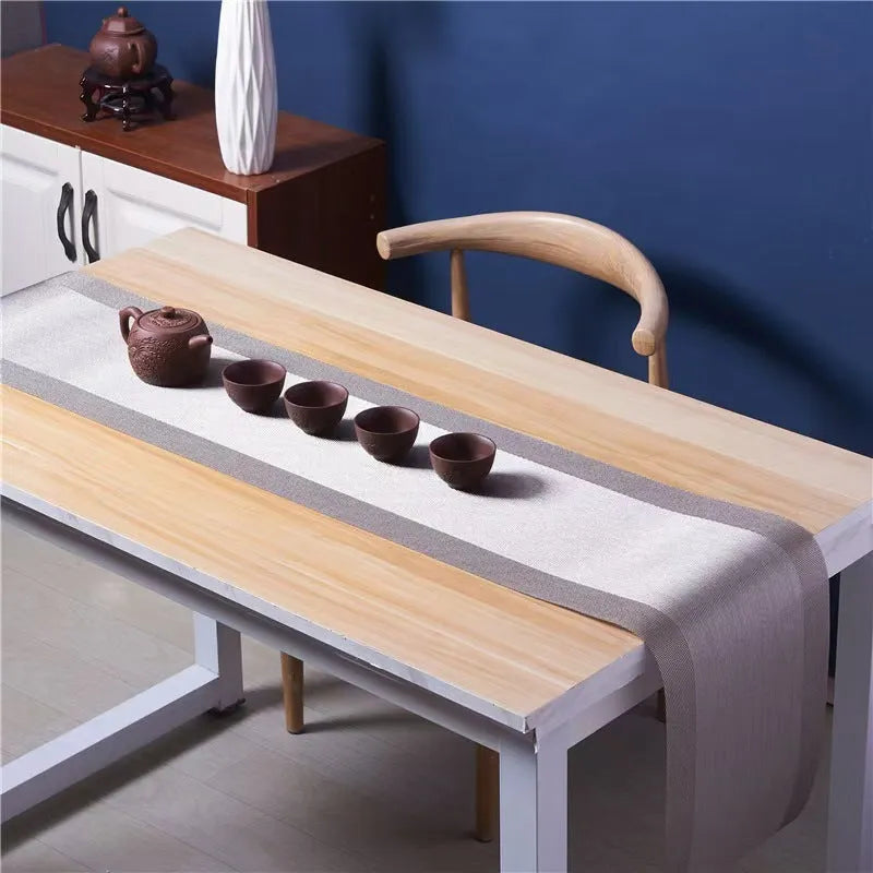 Modern PVC non-slip kitchen placemat for dish drying in gradient bamboo grey colour.