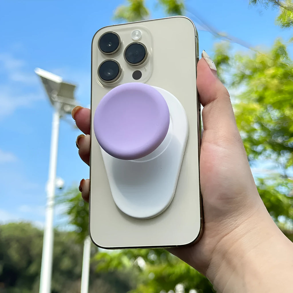 Silicone cup cover for magnetic mobile phone airbag bracket in snap-on design with colour options