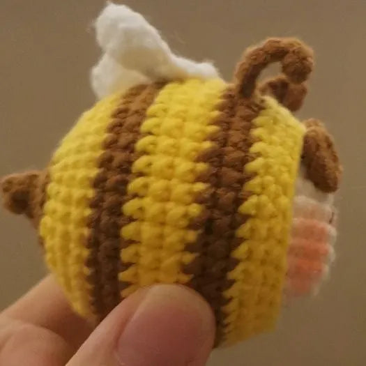 Handmade crocheted bee colonies ornament for woolen dolls with plush material
